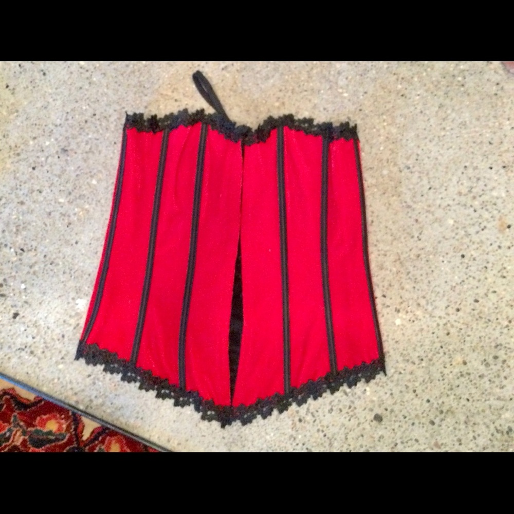 Red velvet corset